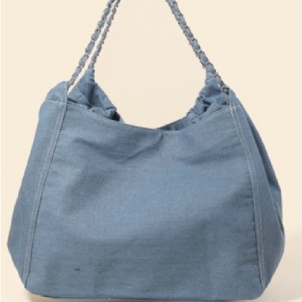 Denim Chain Strap Bag